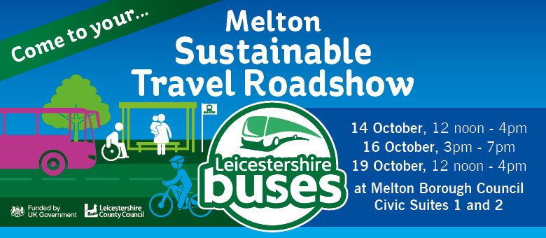 Melton sustainable travel roadshow promotion flyer